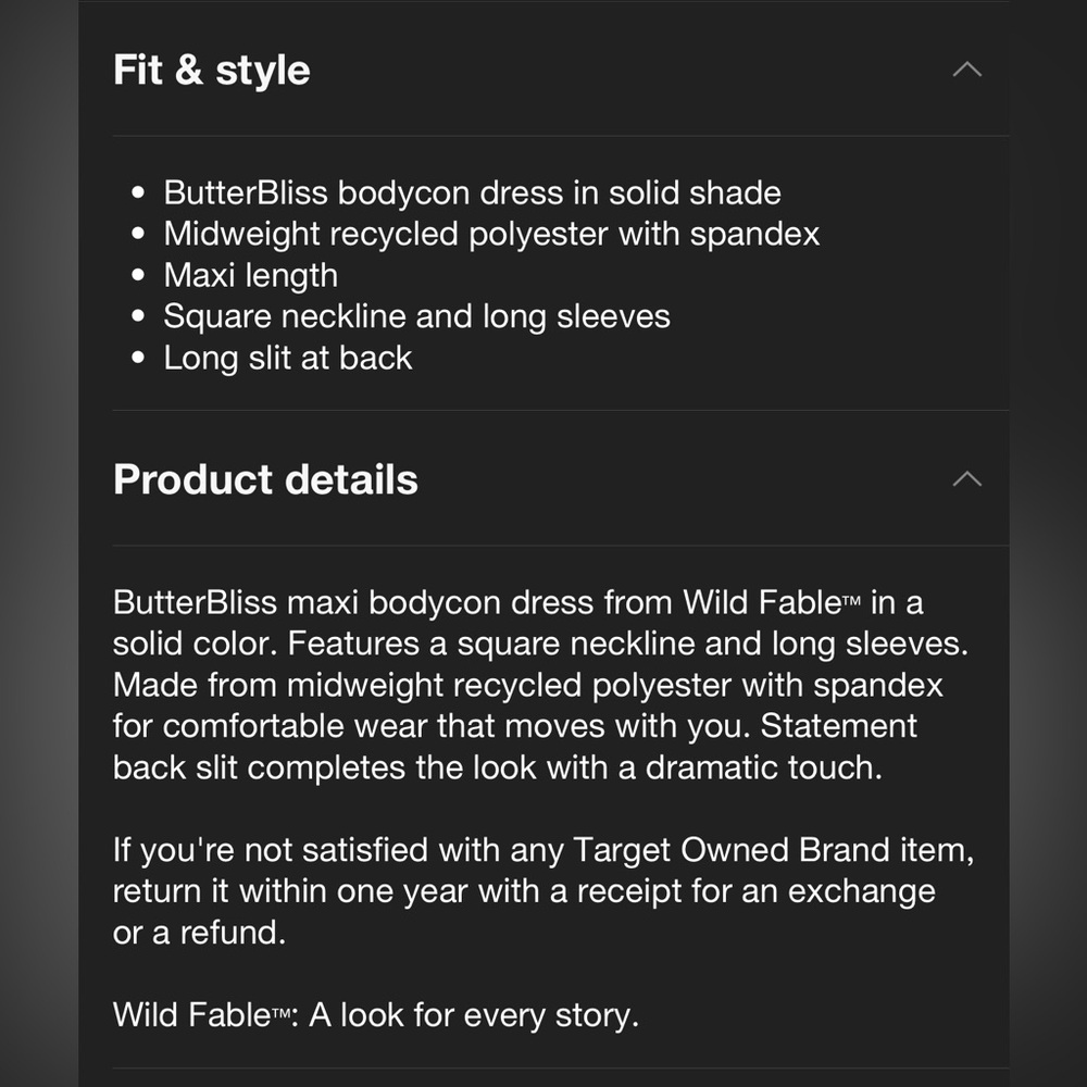 NWT WILD FABLE women’s long sleeve butterbliss maxi bodycon dress sz XS & S  ✨ - Picture 7 of 7